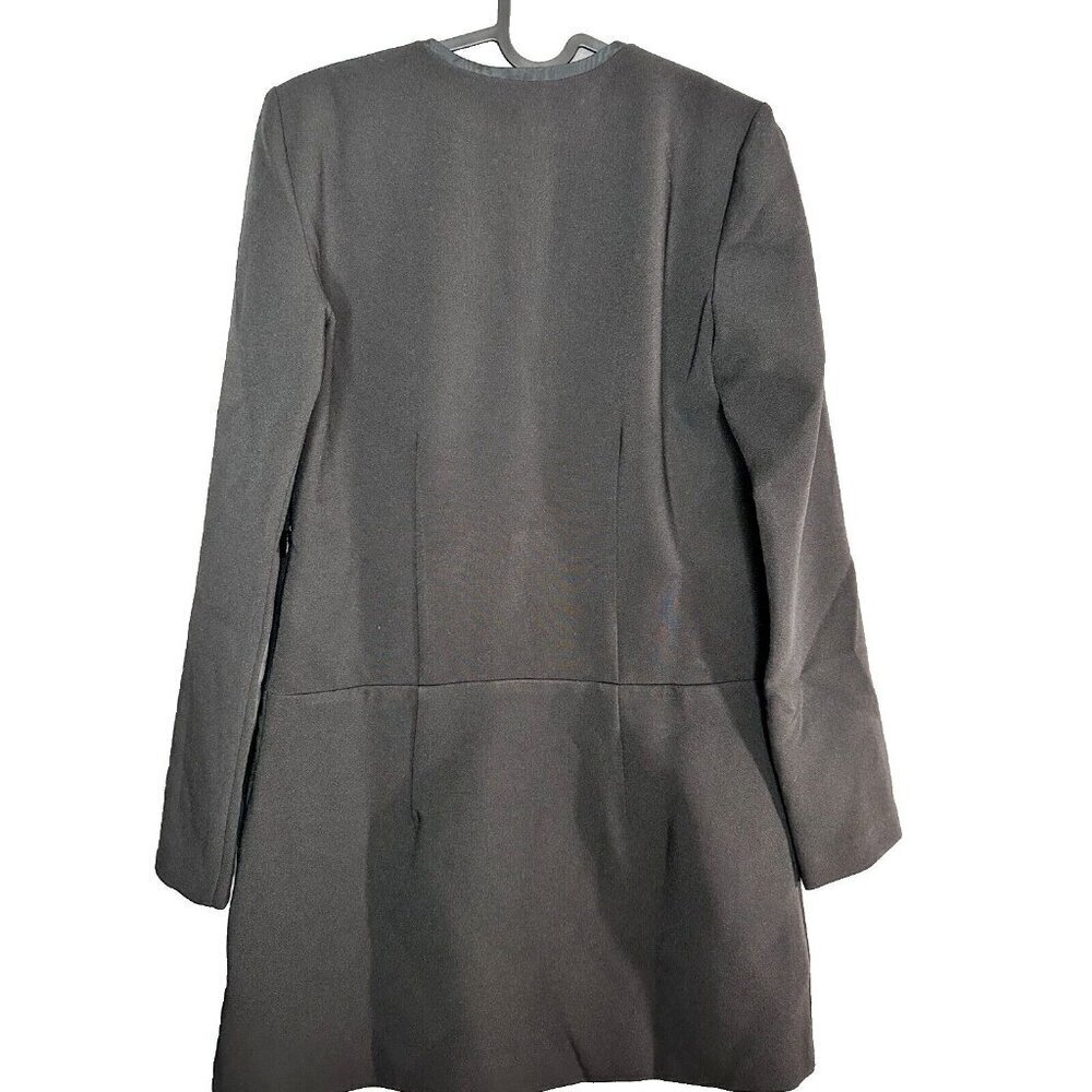 THE KOOPLES Short Black Crossover Long Sleeve Dress S Preppy Cocktail Career - Picture 7 of 10